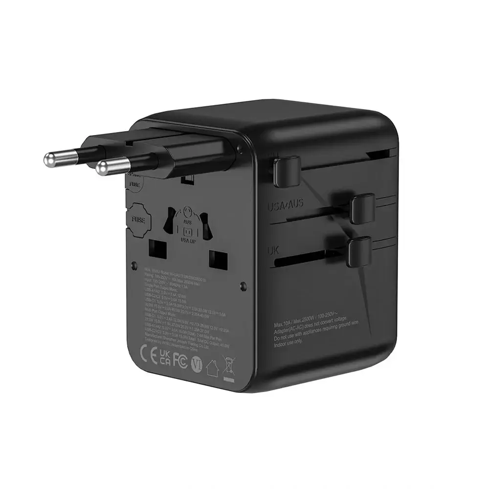 WiWU Wi-UA010 Aramid Fiber Warrior 45W GaN Universal Adapter