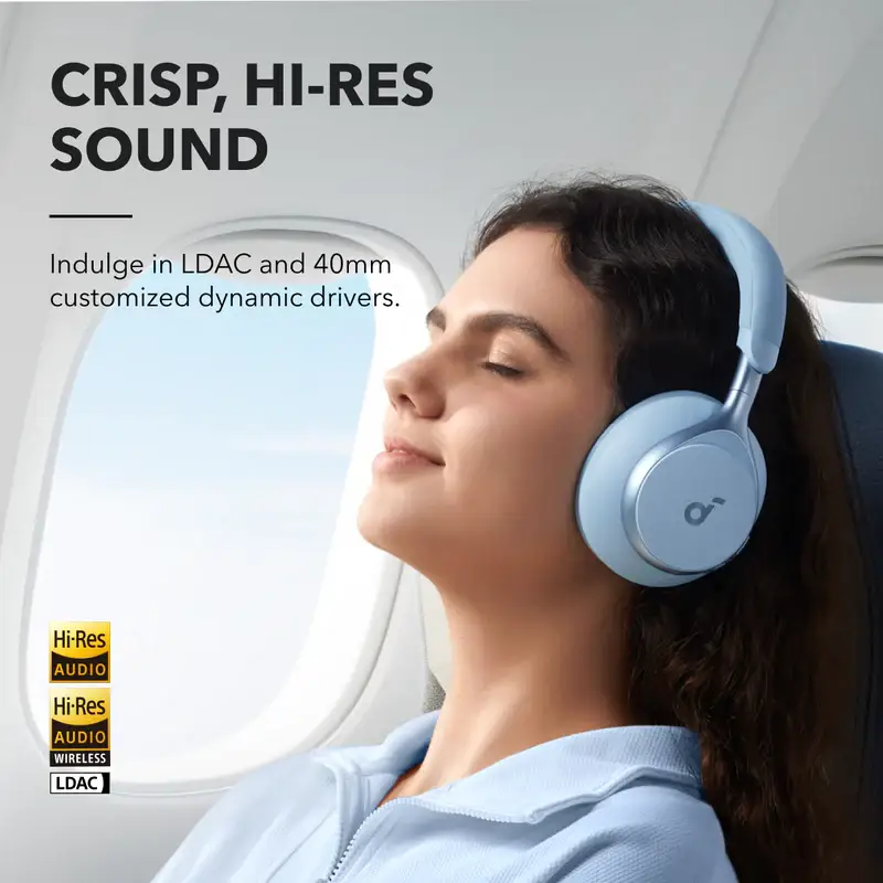 Anker Soundcore Space One Adaptive ANC Wireless Over-Ear Headphones