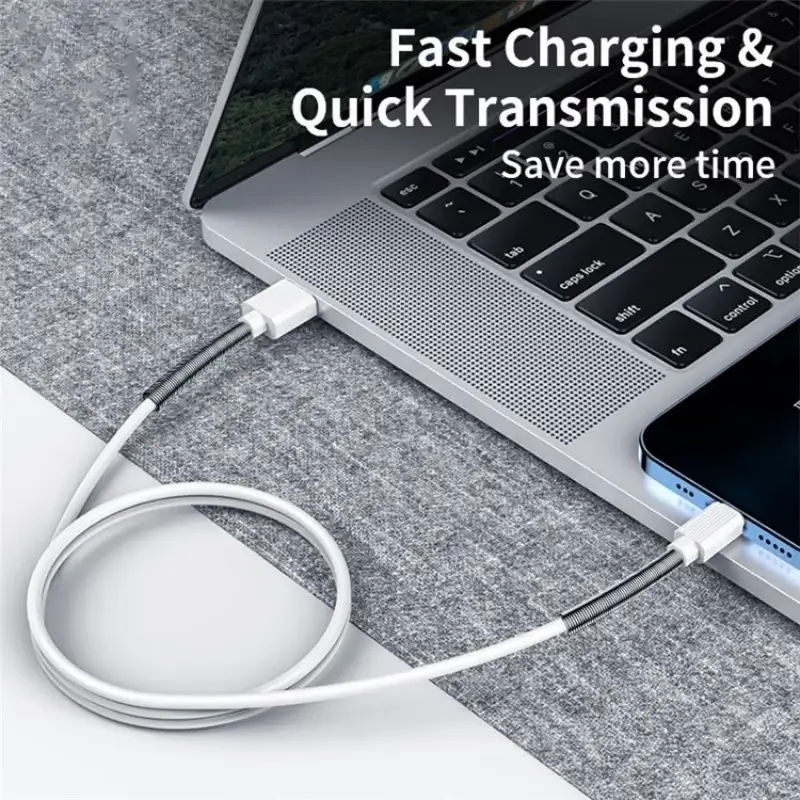 XUNDD XDDC-016 1m Dual Spring Connector 2.4A Fast Charging & Data Transmission Cable