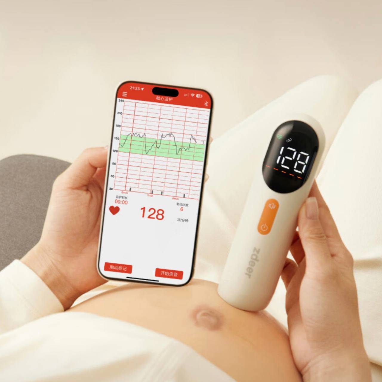 Zdeer FD-162 Ultrasonic Doppler Fetal Heart Rate Monitor