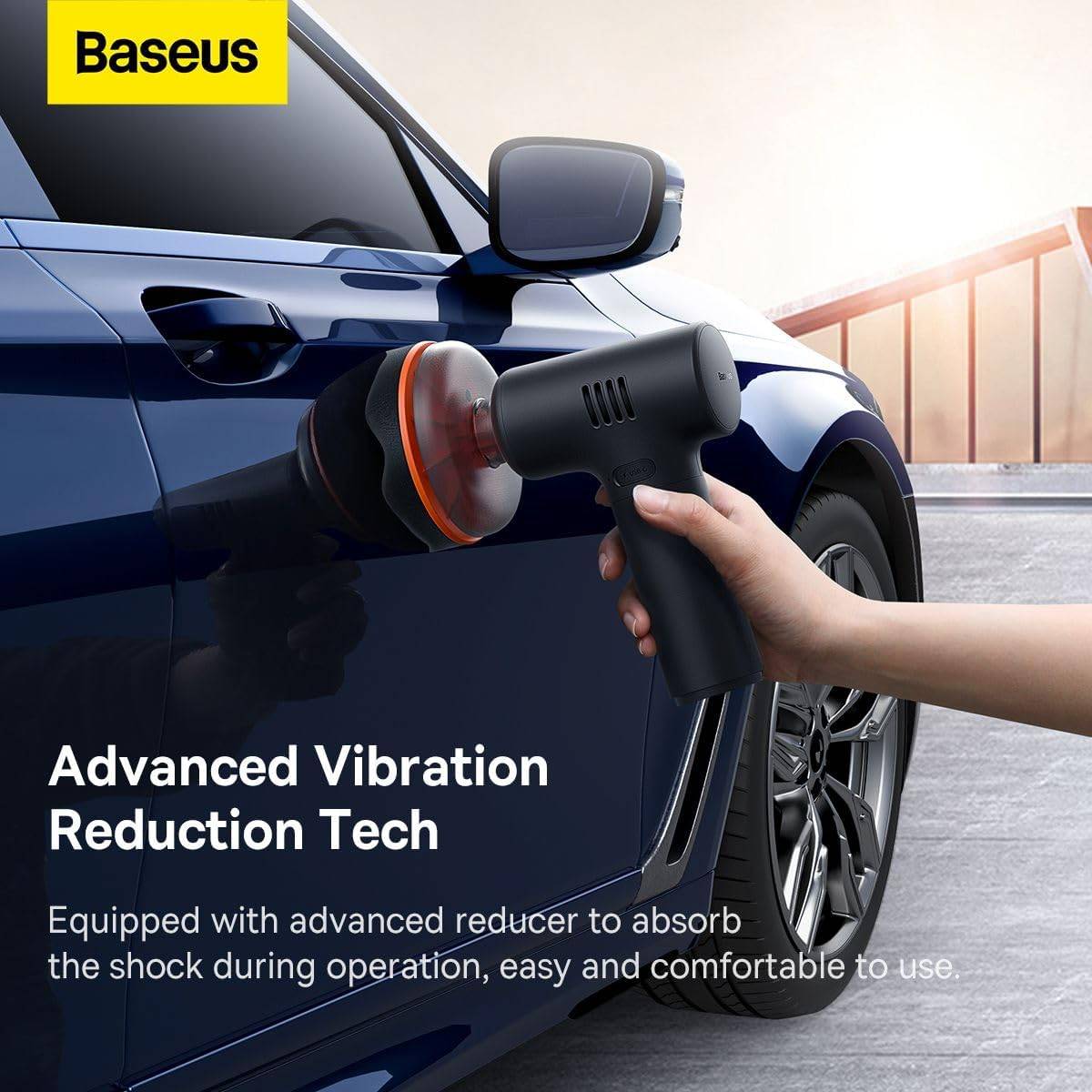 Baseus NEOPower Mini Cordless Car Polisher with Adjustable Speed Waxing & Detailing Tool
