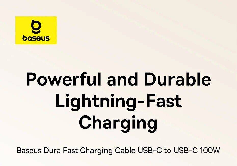 Baseus Dura Series 100W Fast Charging Data Cable USB-C to USB-C 1m