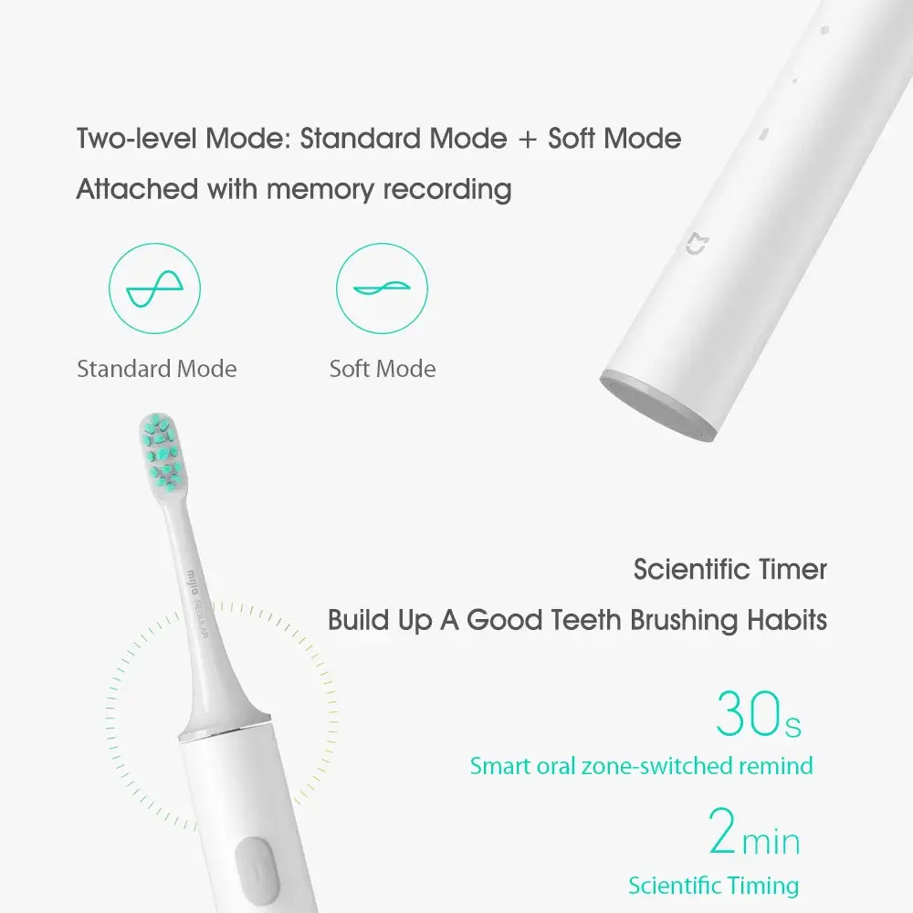 Xiaomi Mijia T300 Sonic Rechargeable Electric Toothbrush Waterproof IPX7