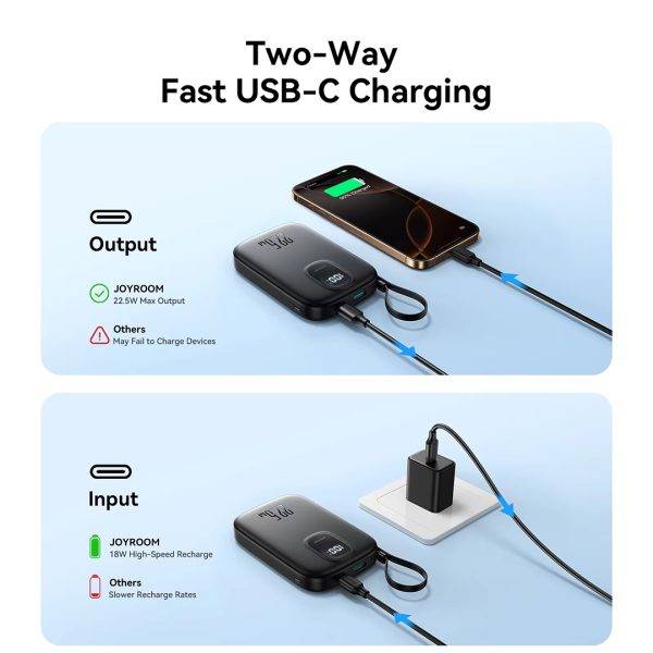 Joyroom JR-PBF17 10,000mAh 22.5W Fast Charging Power Bank with Type-C Cable