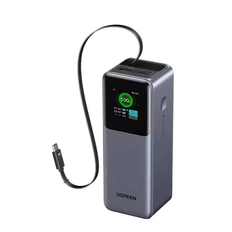 UGREEN Nexode 20000mAh 165W Power Bank with Built-in Retractable USB-C Cable