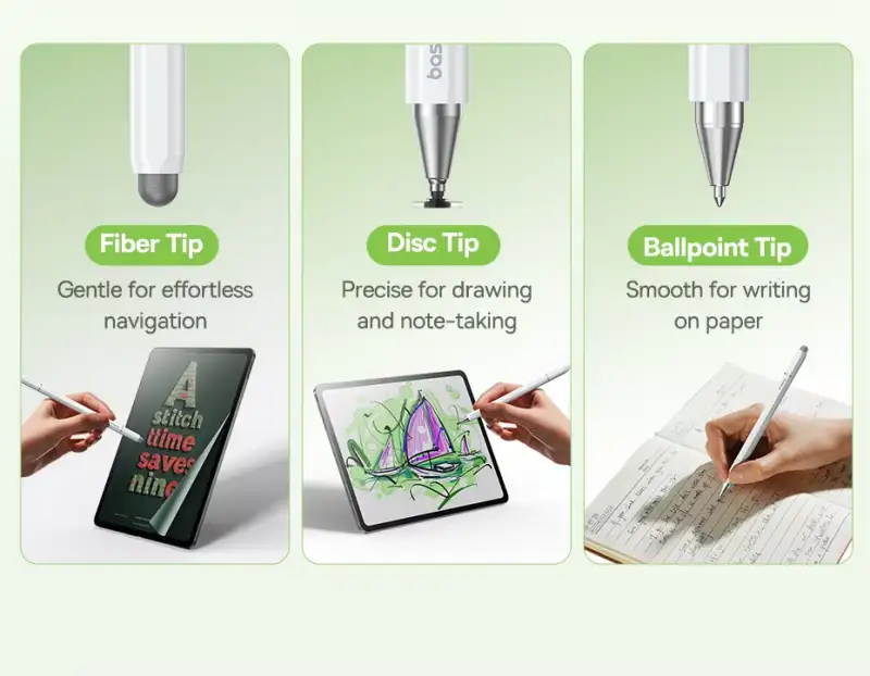 Baseus Smooth Writing III 3-in-1 Passive Non-Magnetic Stylus Pen