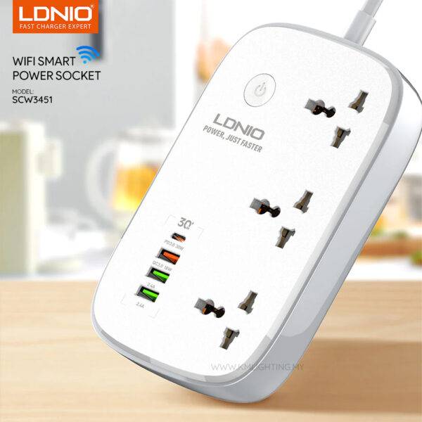 LDNIO SCW3451 Wi-Fi Smart Power Strip with USB Charging Port