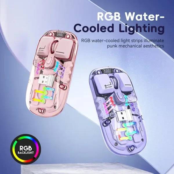 COTECi OF-026-WH Magic Crystal IV Wireless & Bluetooth Dual-Mode Mouse