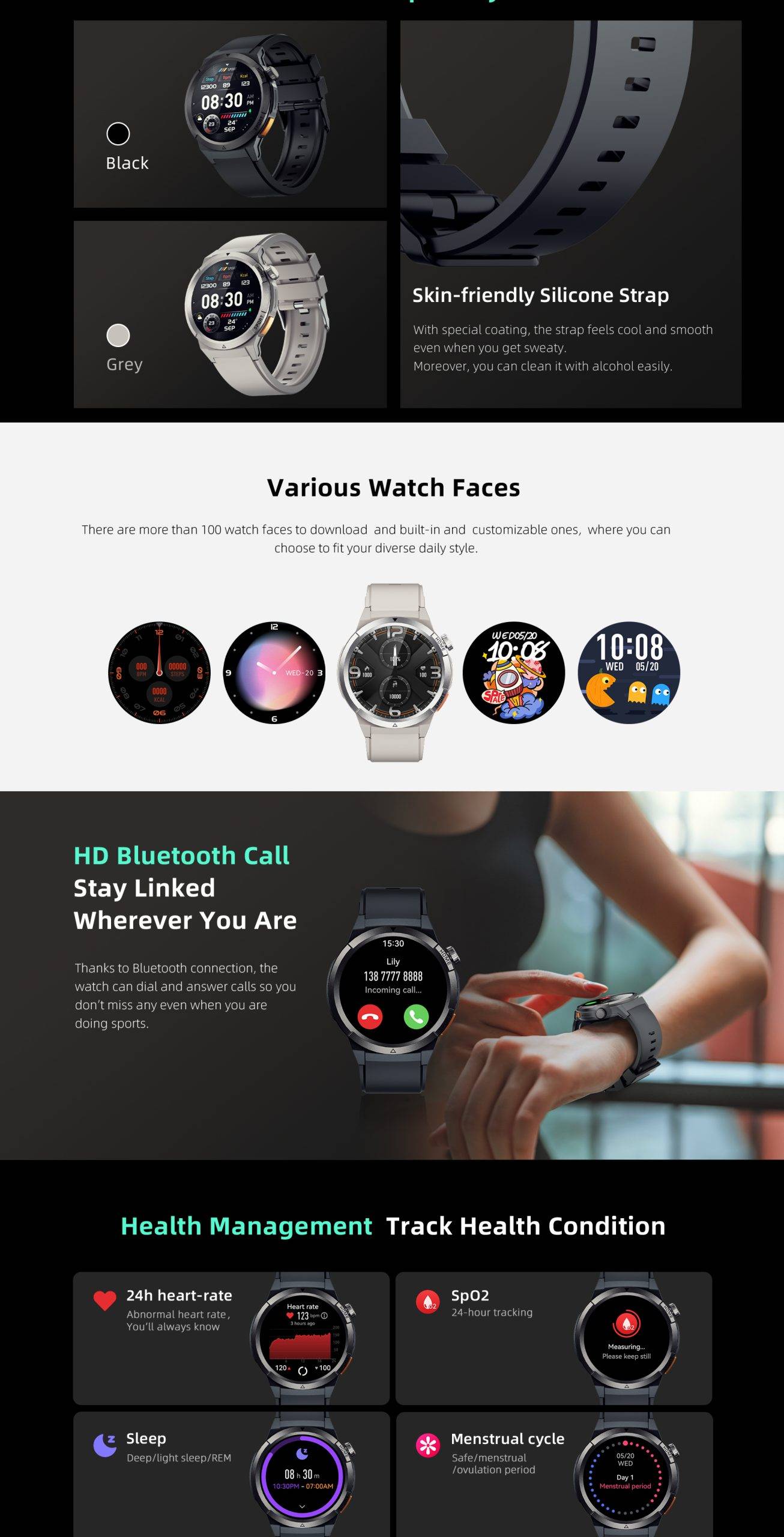 QCY Active GX Smartwatch AMOLED Display Bluetooth Calling and Fitness Tracking