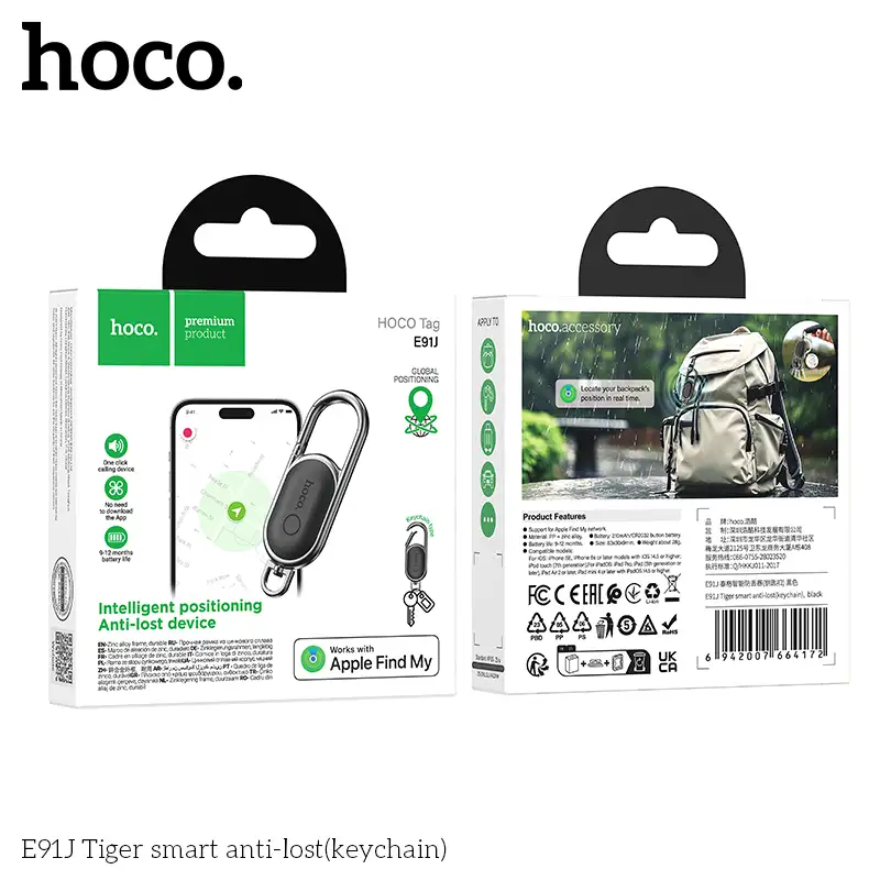 Hoco E91J Smart Anti-Lost Keychain Tracker Device