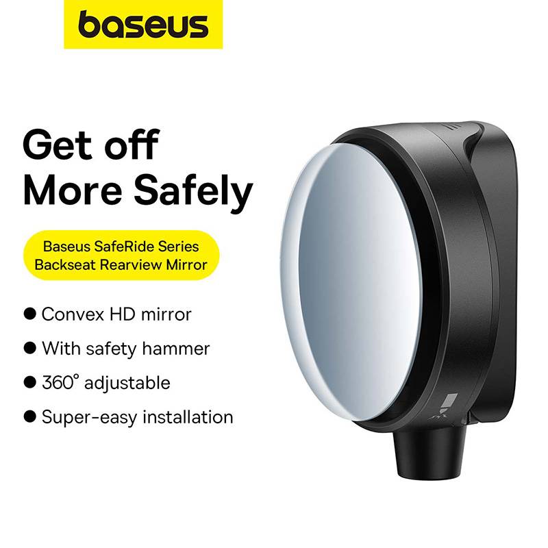 Baseus C11537200111-00 Car Blind Spot Mirror with Safety Hammer 