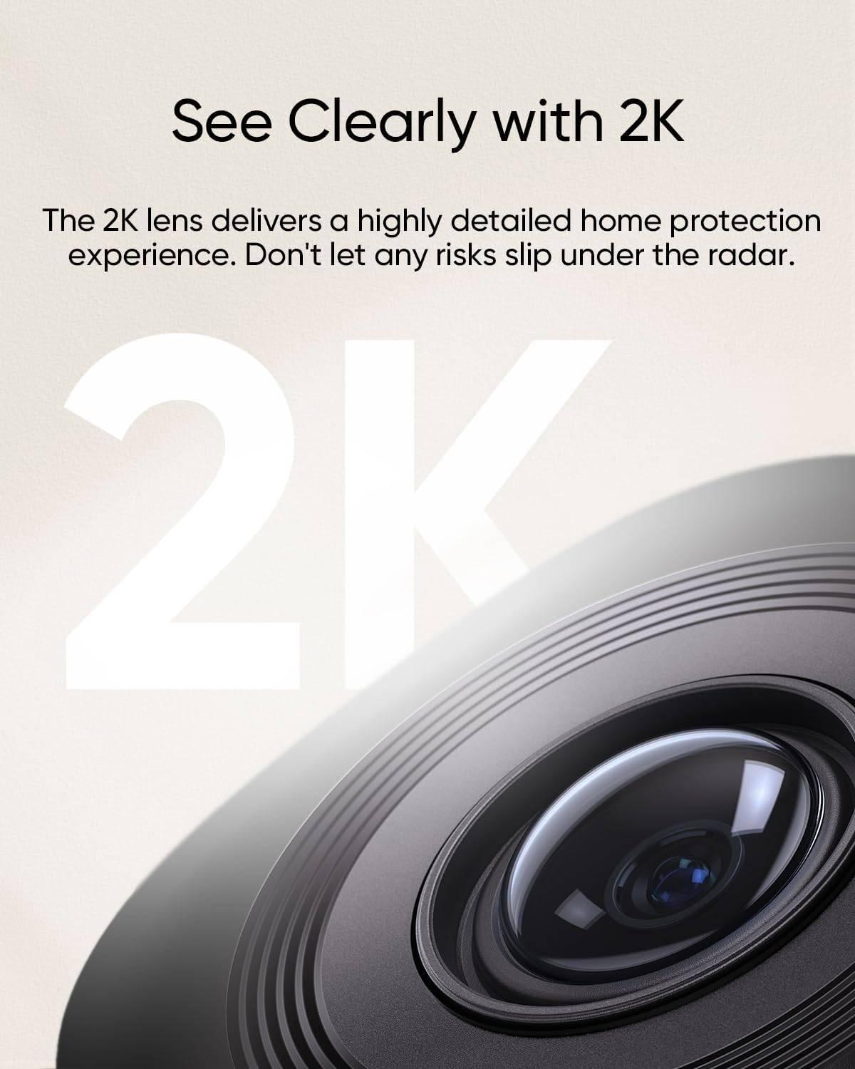 eufy Indoor Cam C220 2K Resolution Smart Security Camera with 360° Coverage