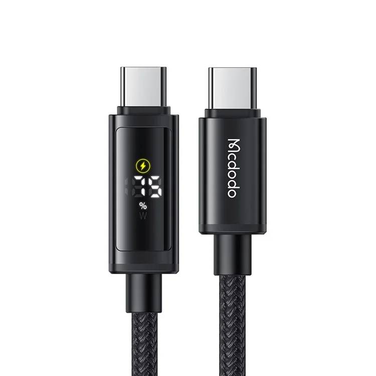 Mcdodo CA-8000 Type-C to Type-C Digital Display 100W PD Fast Charging Cable 1.2m Mcdodo CA-8000 Type-C to Type-C Digital Display 100W PD Fast Charging Cable 1.2m