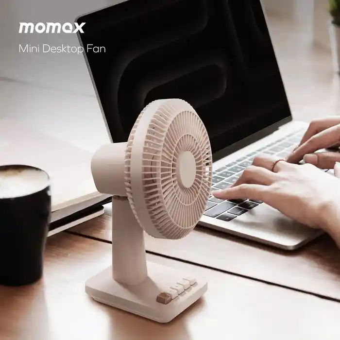 Momax 1°Pod Ultra-Quiet Mini Desktop Wireless Fan