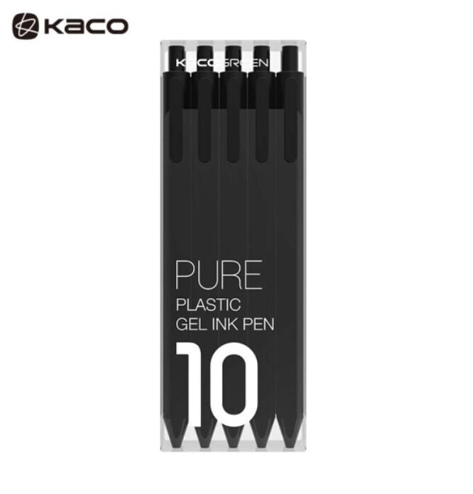 Xiaomi Kaco K1015 Pure Plastic Gel Ink Pen Set - Pack of 10