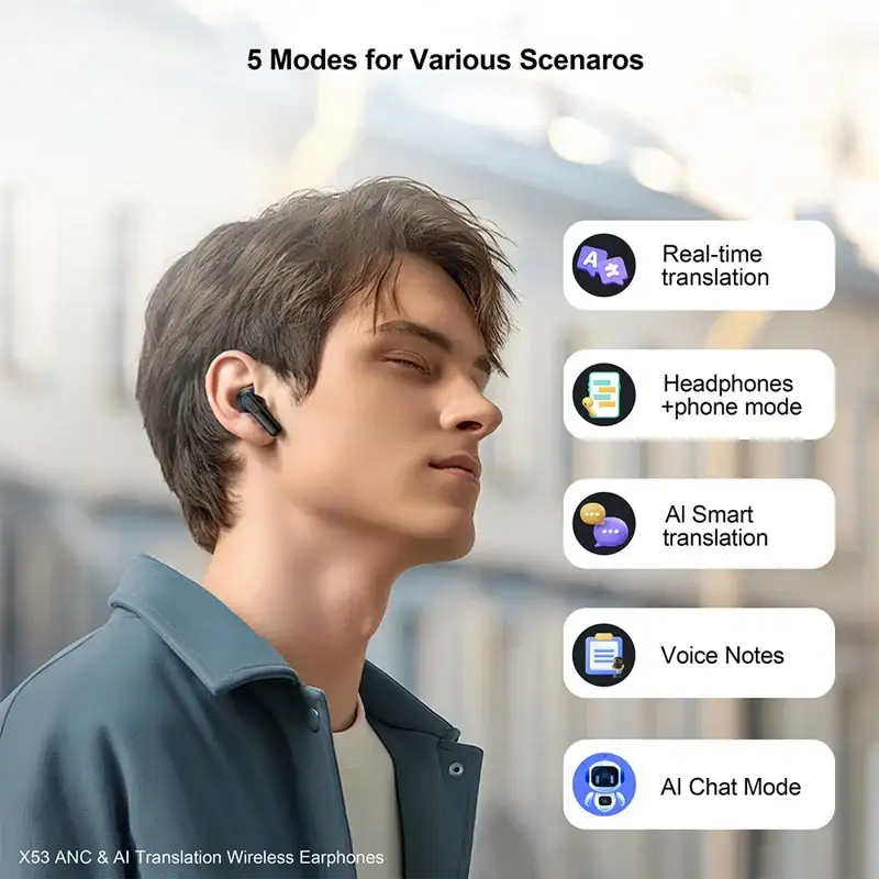 XUNDD X53 ANC & AI Translation Wireless Earphones