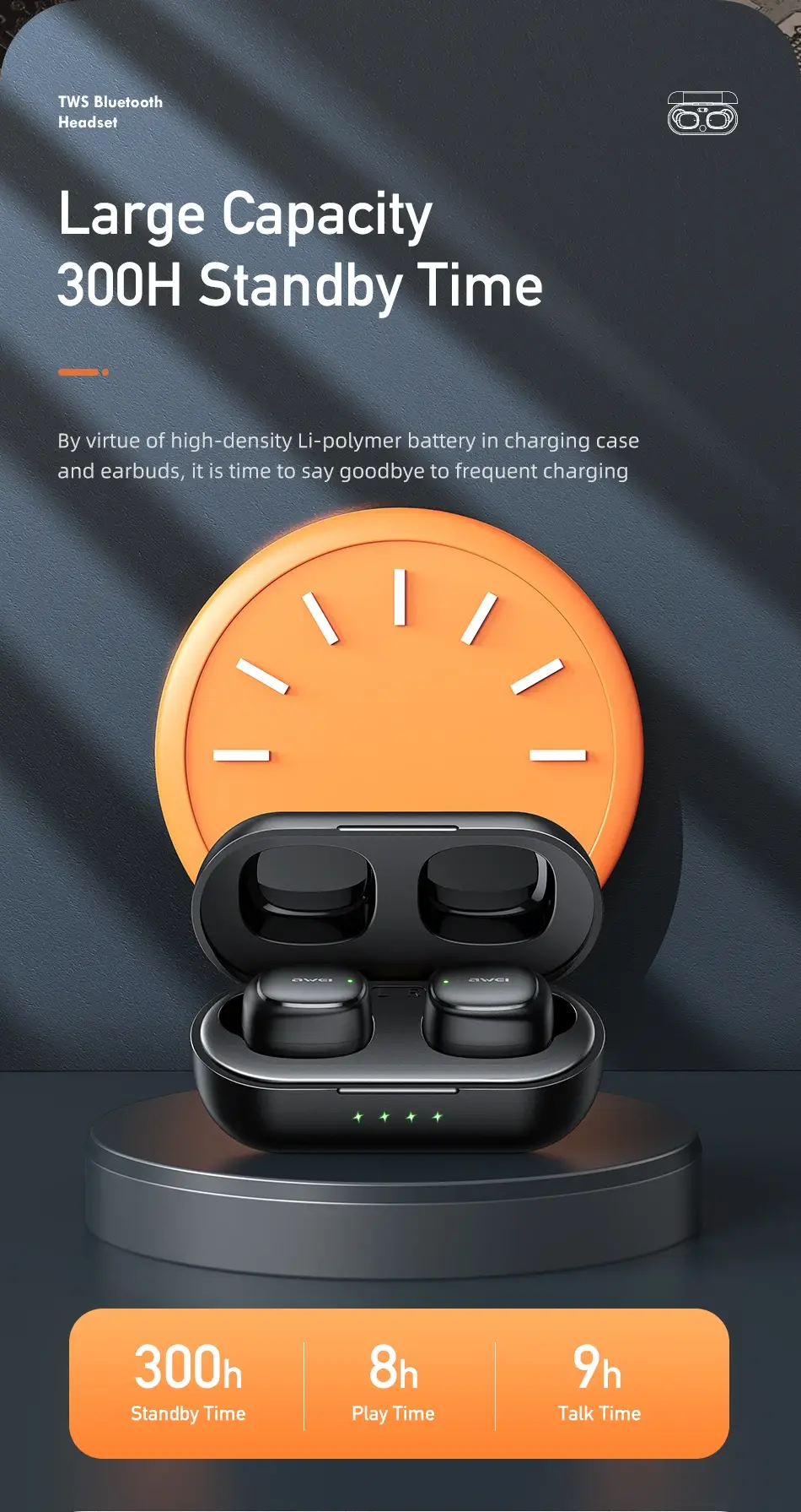 Awei T13 Pro True Wireless In-Ear Earbuds