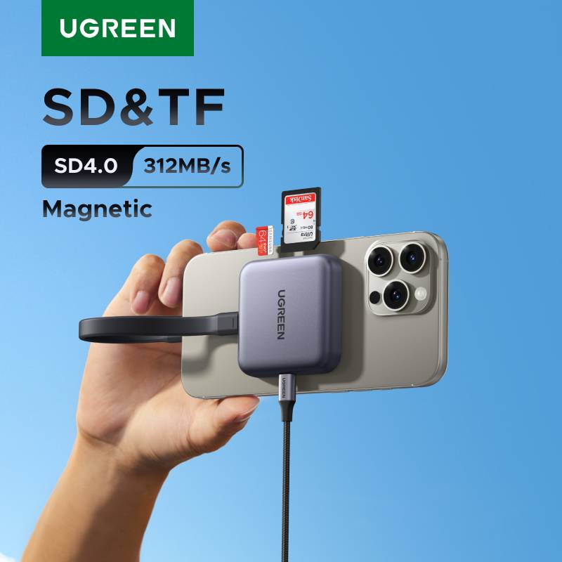 UGREEN CM898 MagFlow Portable Magnetic USB-C Card Reader