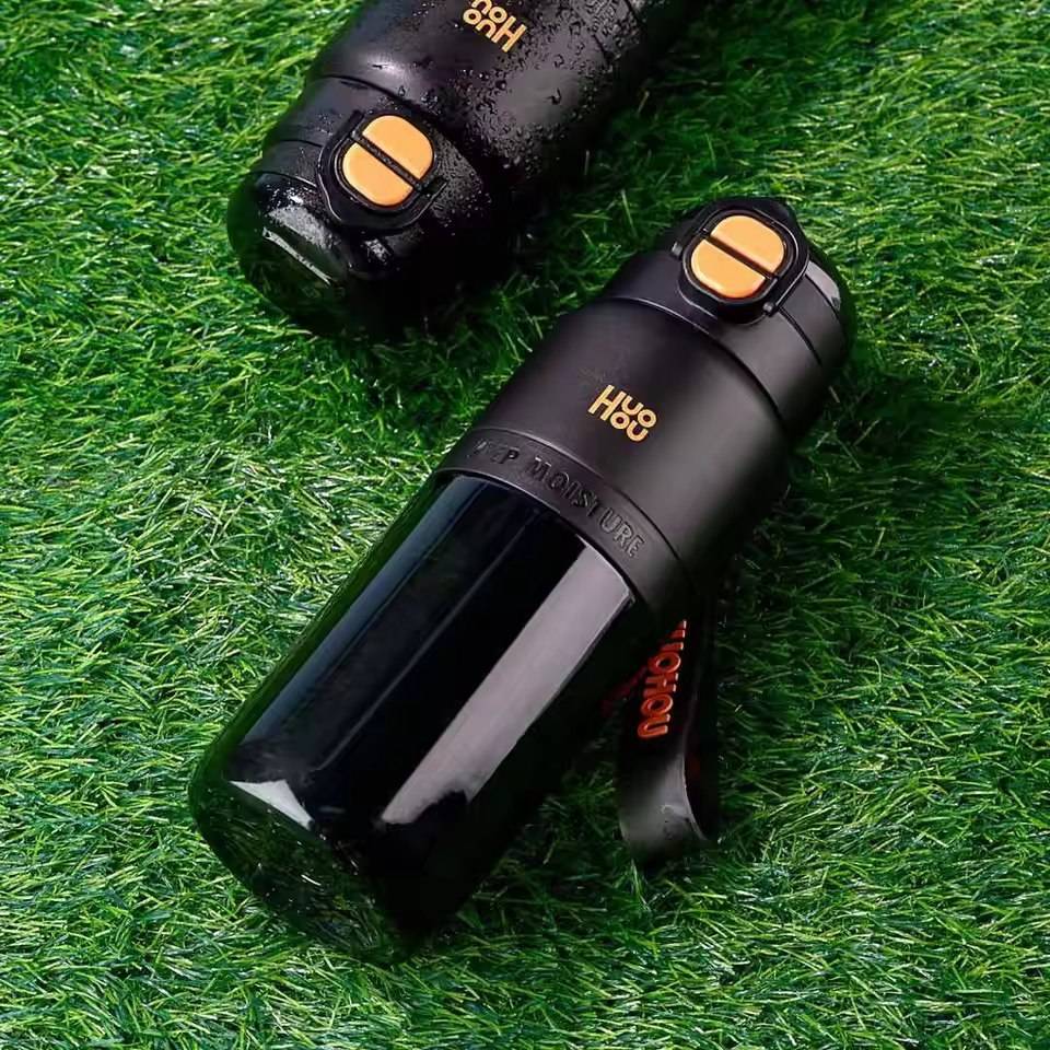 Huohou 750ml Motivational Leak-Proof Reusable Water Bottle for Sports & Fitness