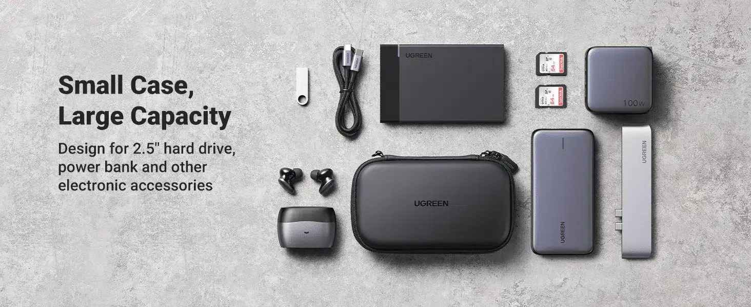 UGREEN LP128 Large Hard Drive Carrying Case 50274