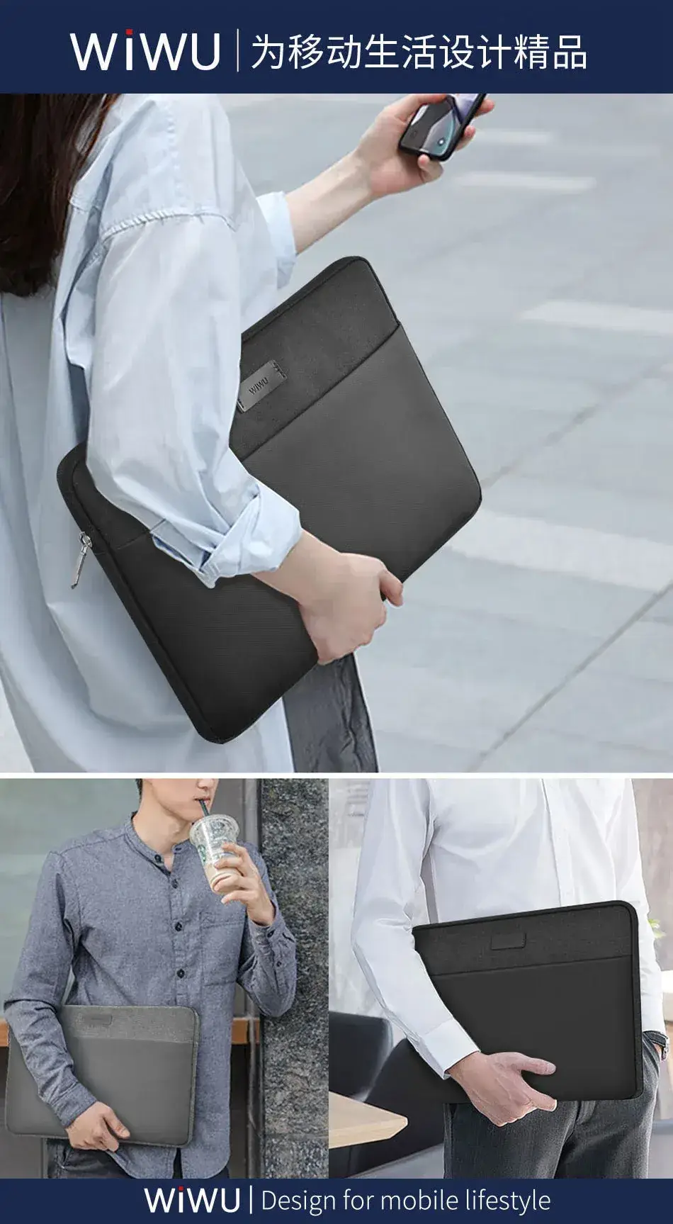  WiWU Minimalist Laptop Sleeve 14-Inch Fits MacBook Air