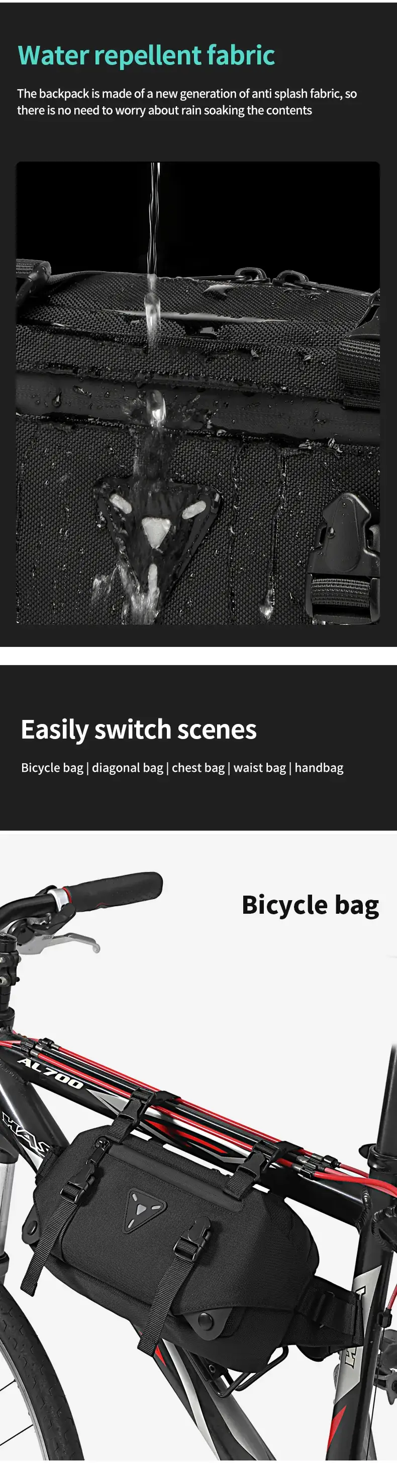 Ozuko 9567 Sales Style MTB Cycling Bag LightWeight Waterproof Sport Waist Bag