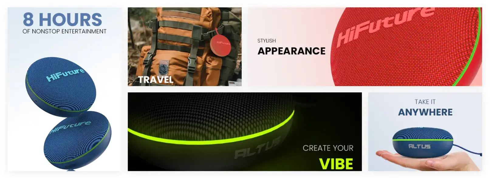 HiFuture Altus 10W Portable Wireless Bluetooth Speaker