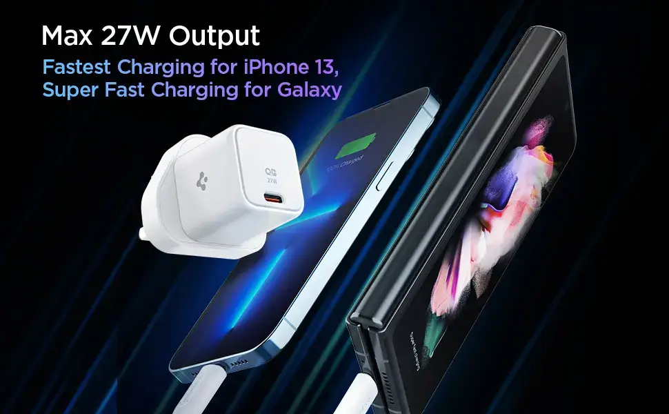 Spigen ArcStation PE2103UK 27W USB-C PD Fast Charging Adapter UK Plug