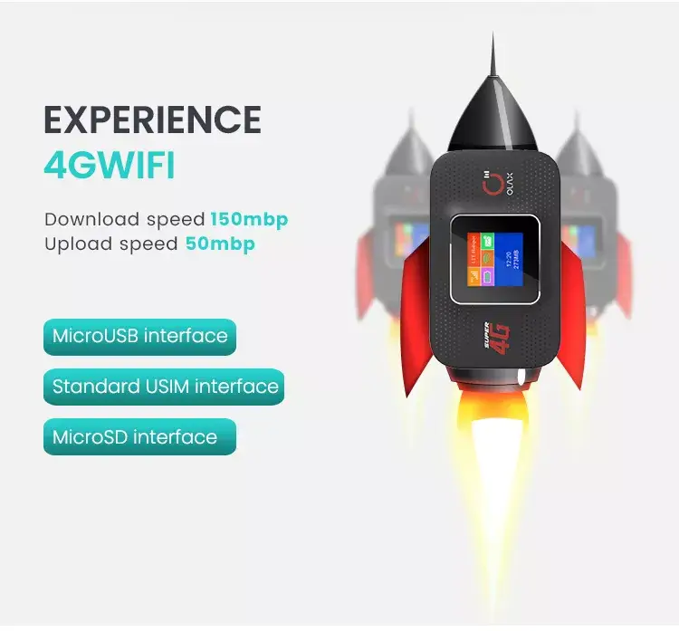 OLAX MF982 4G 300Mbps High-Speed Portable Hotspot LTE Pocket Wi-Fi Router