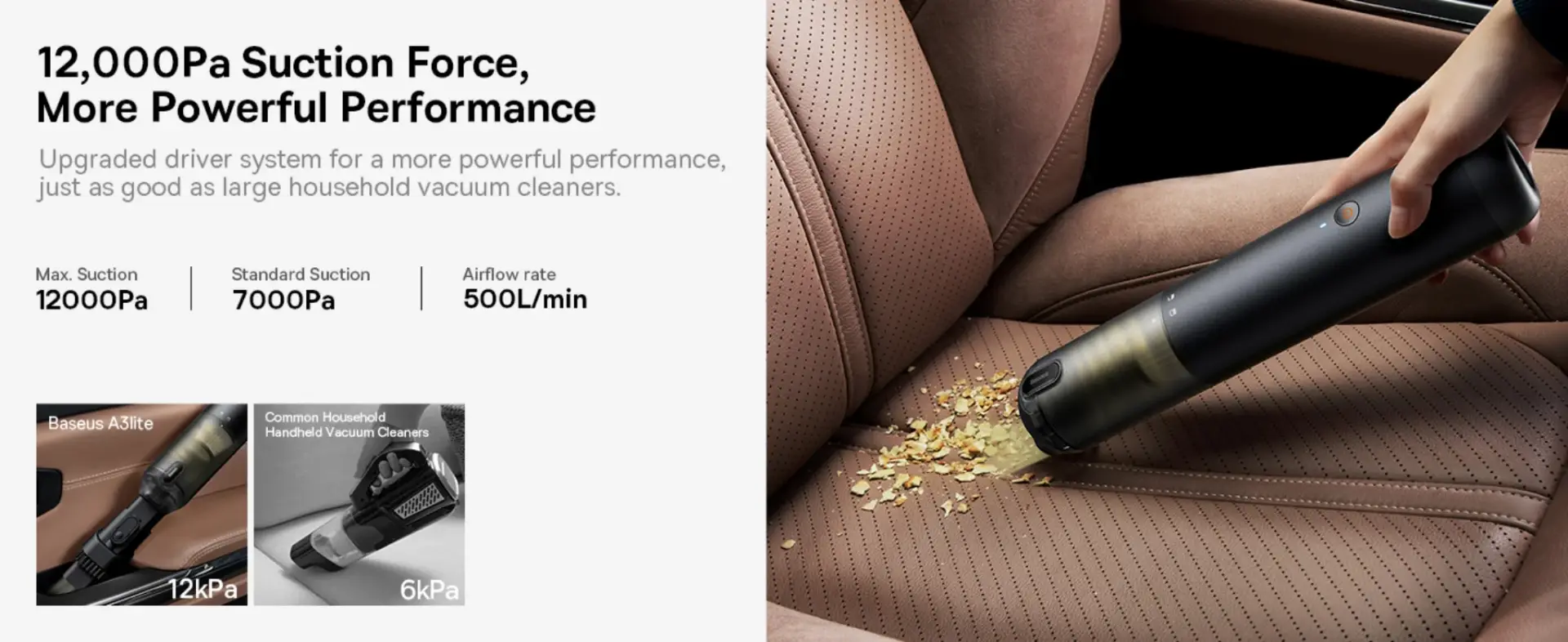 Baseus A3 Lite Portable Car Vacuum Cleaner