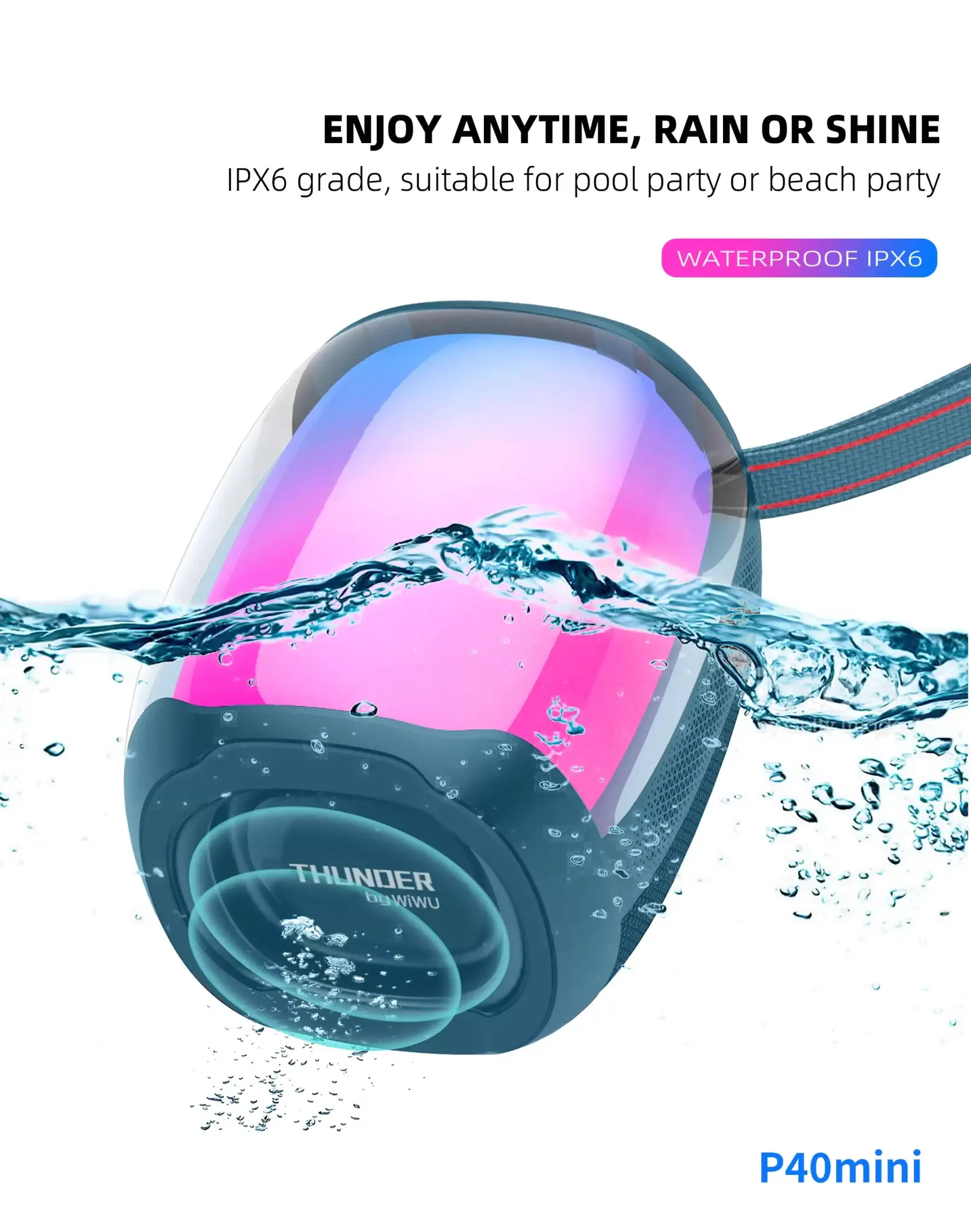 WiWU Thunder P40 Mini Portable Bluetooth Speaker