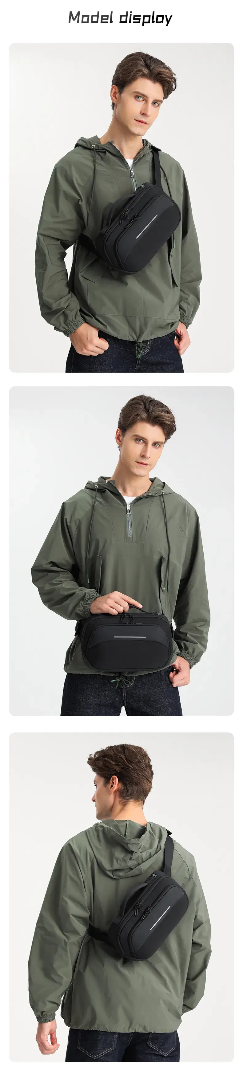Ozuko 9551 Waterproof Anti-Theft Compact Crossbody Shoulder Bag