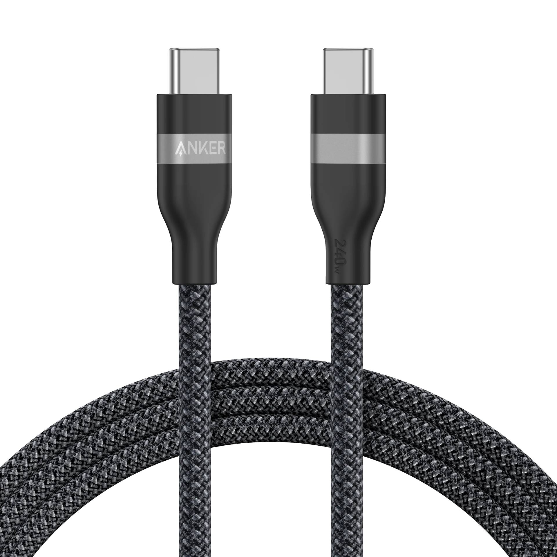 Anker A82E2 240W USB-C to USB-C Upcycled Braided 3ft & 6ft Fast Charging Cable