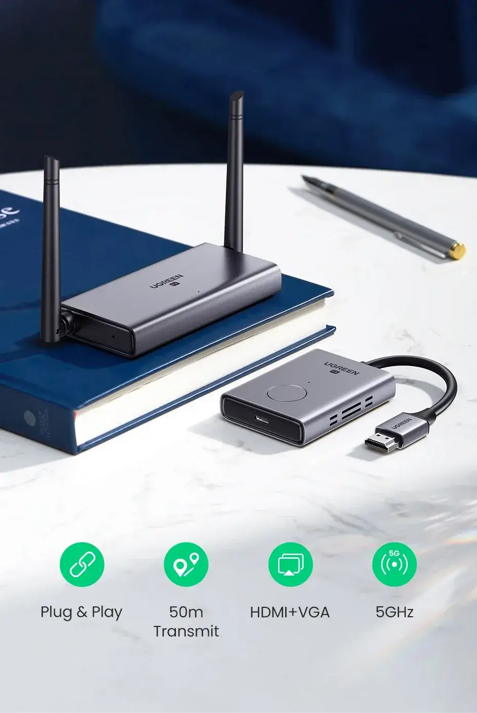 UGREEN CM506 HDMI Wireless Extender 50633