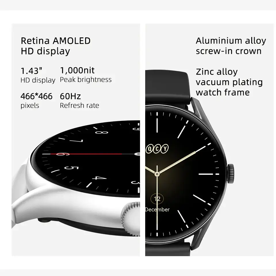 QCY GT Smartwatch with Retina AMOLED HD Display