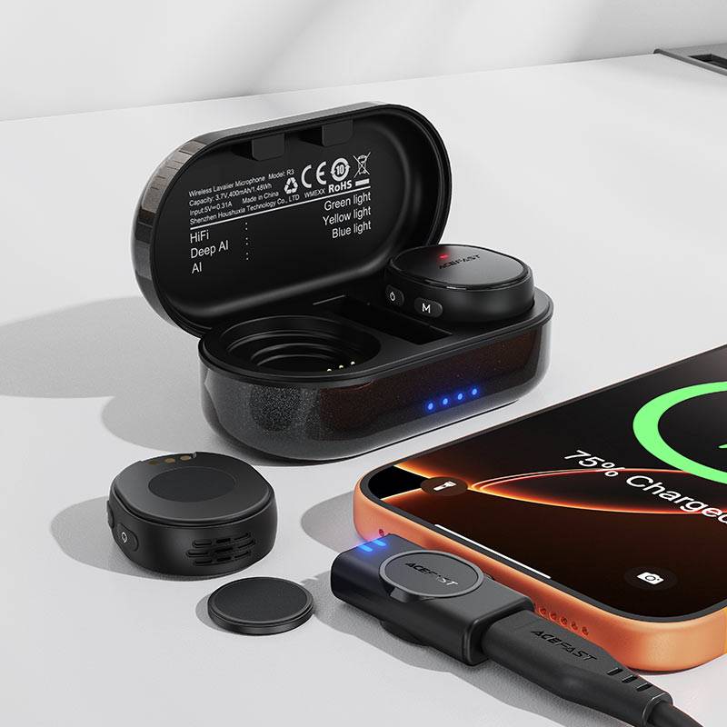 ACEFAST R3 Wireless Magnetic Lavalier AI Microphones