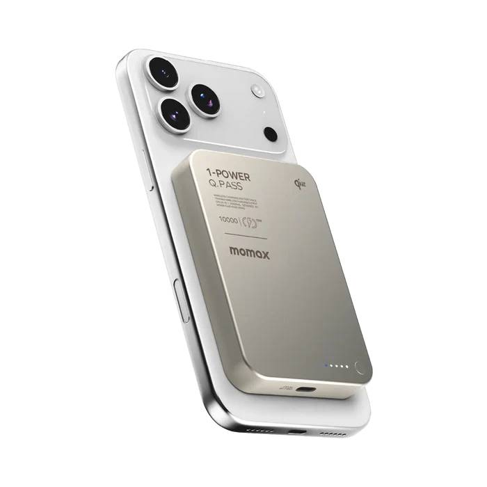MOMAX 1-Power Q.Pass 10,000mAh Qi2 Magnetic Wireless Power Bank