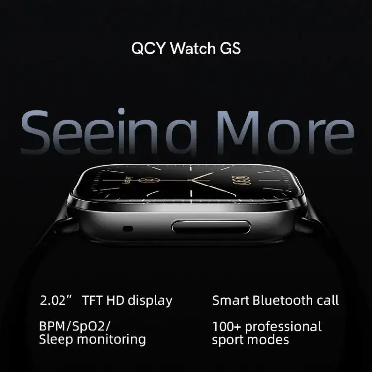 QCY GS Bluetooth Calling Smartwatch TFT Display Health Tracking & Multi-Sport Modes