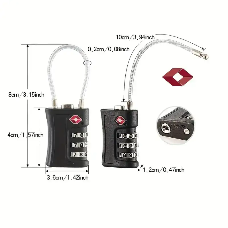 Coteci TR-005 TSA-Approved Combination Customs Lock