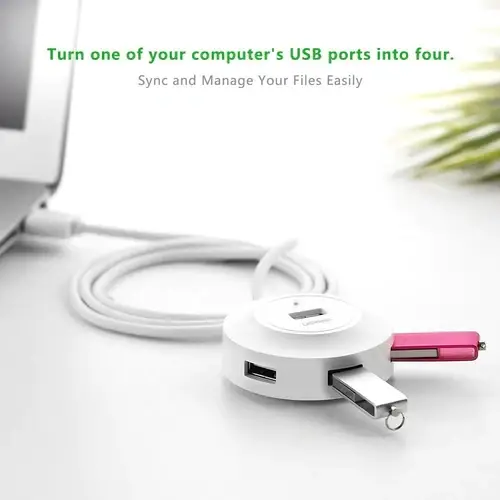 UGREEN CR106 USB 2.0 4-Port Hub with 1M Cable 50260
