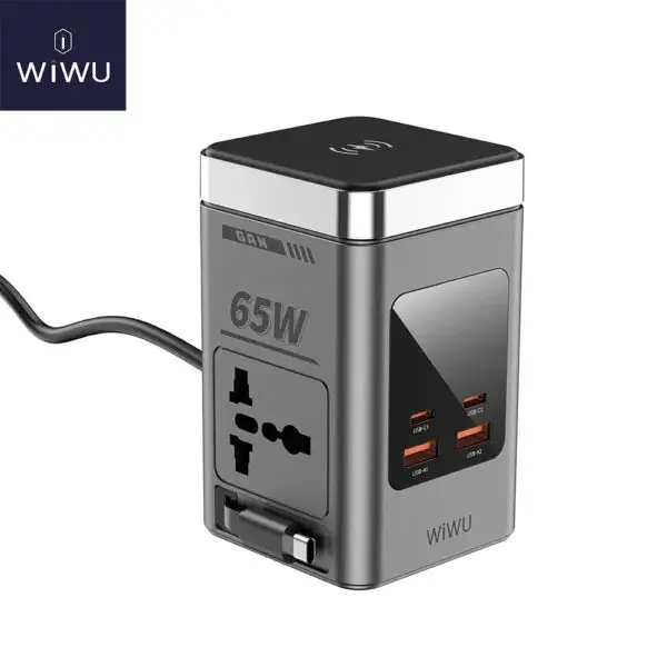WiWU WI-W040 8-in-1 65W GaN Desktop Power Station