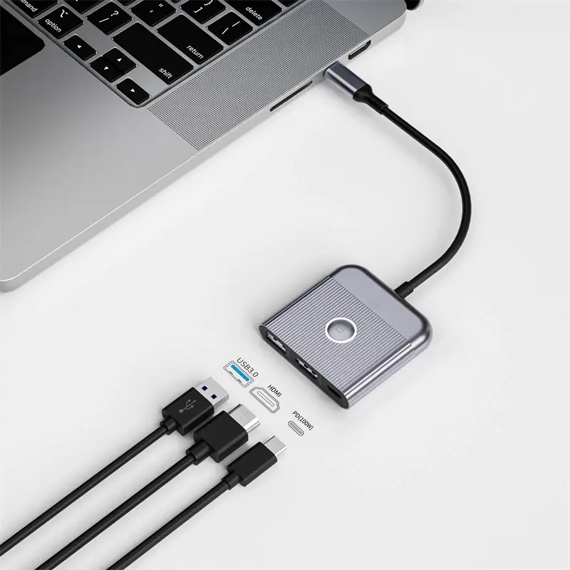 WiWU HB002 3-in-1 Travel USB-C Hub and Docking Station