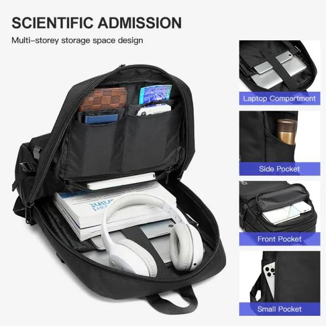 Ozuko 9479 Oxford USB Charging School & Travel Backpack Stylish Mochila