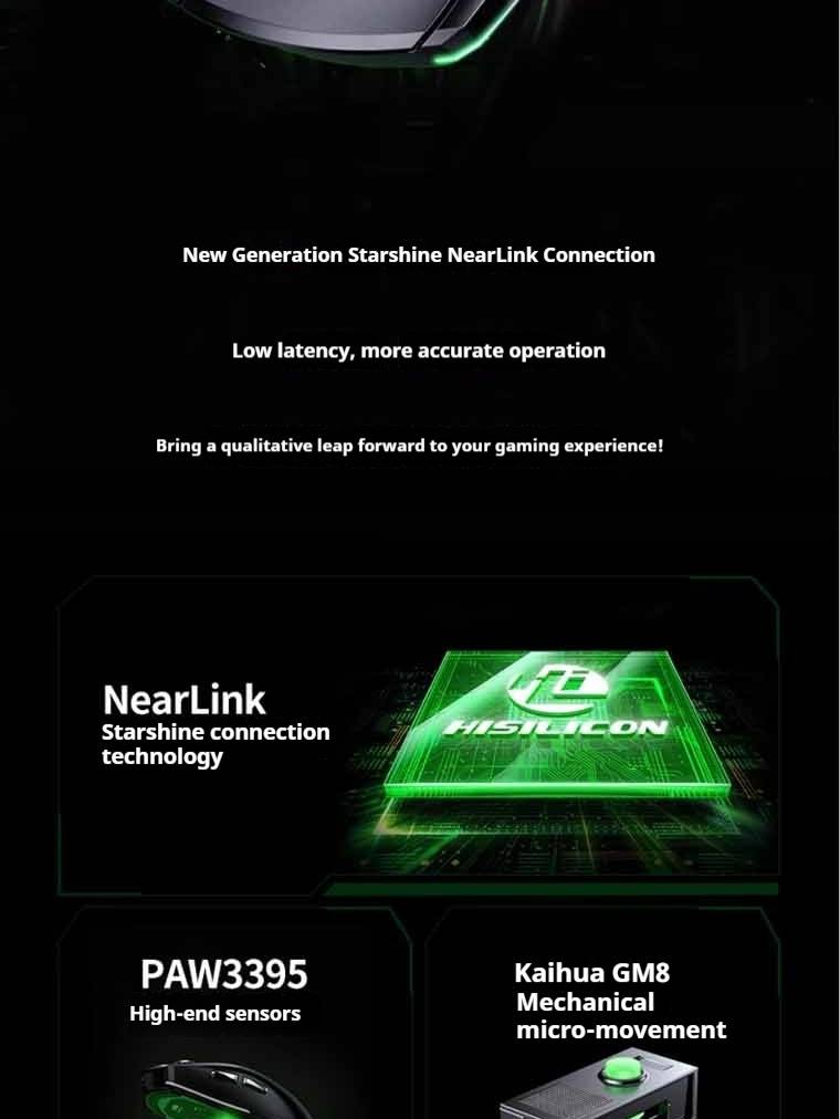 Ugreen G908 RGB Wireless Gaming Mouse PAW3395 4K DPI Three-Mode Flash