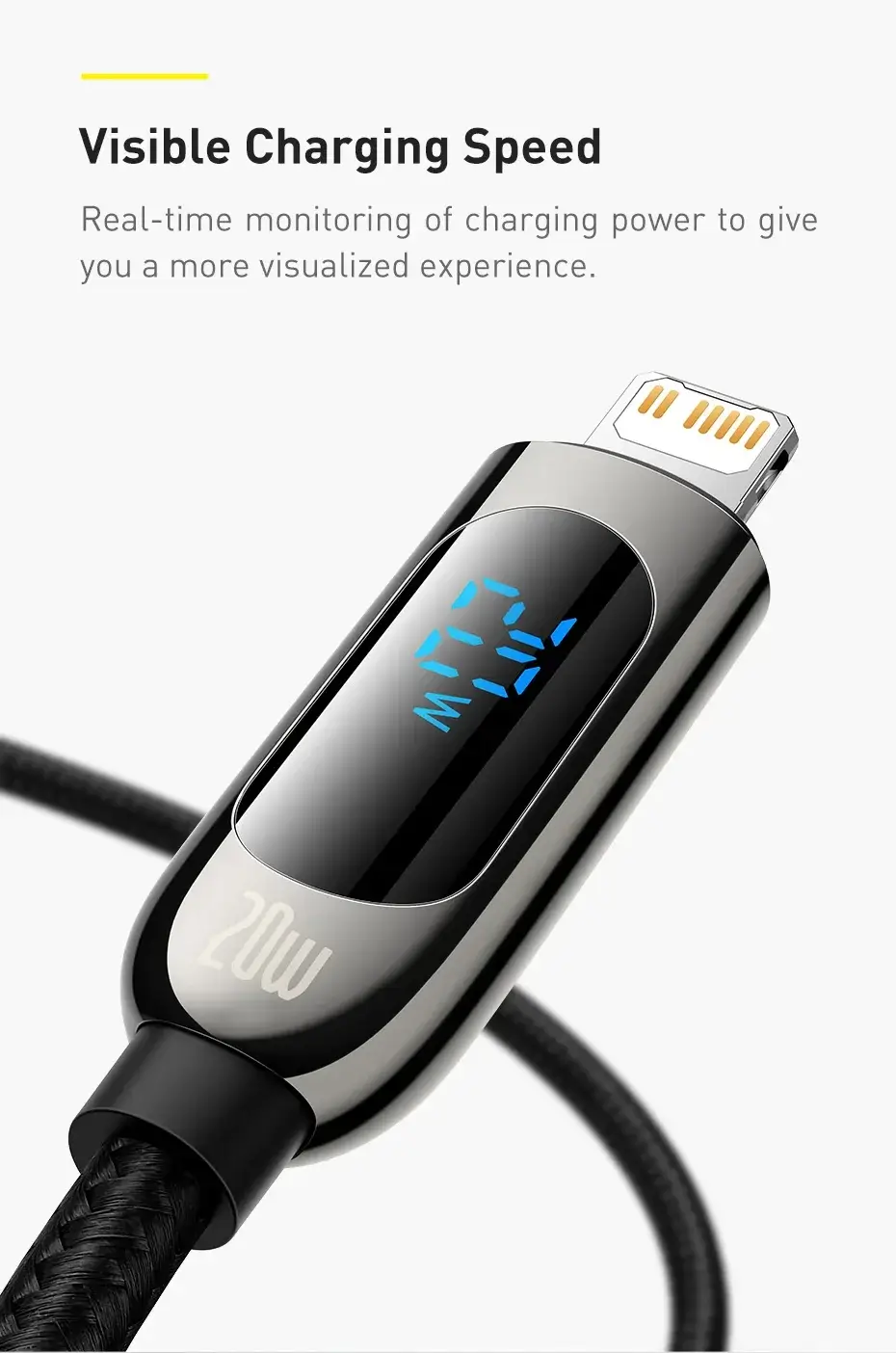 Baseus Display Fast Charging Type-C to Lightning Cable 20W 2m