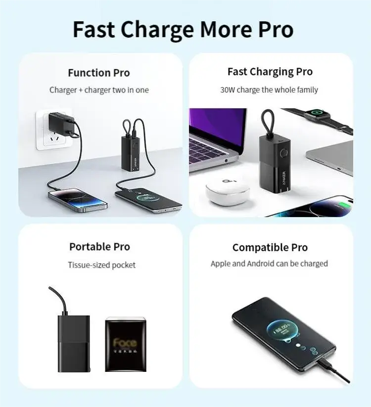 Anker A1634 511 Power Bank PowerCore Fusion 30W 2-in-1 Charger & Power Bank