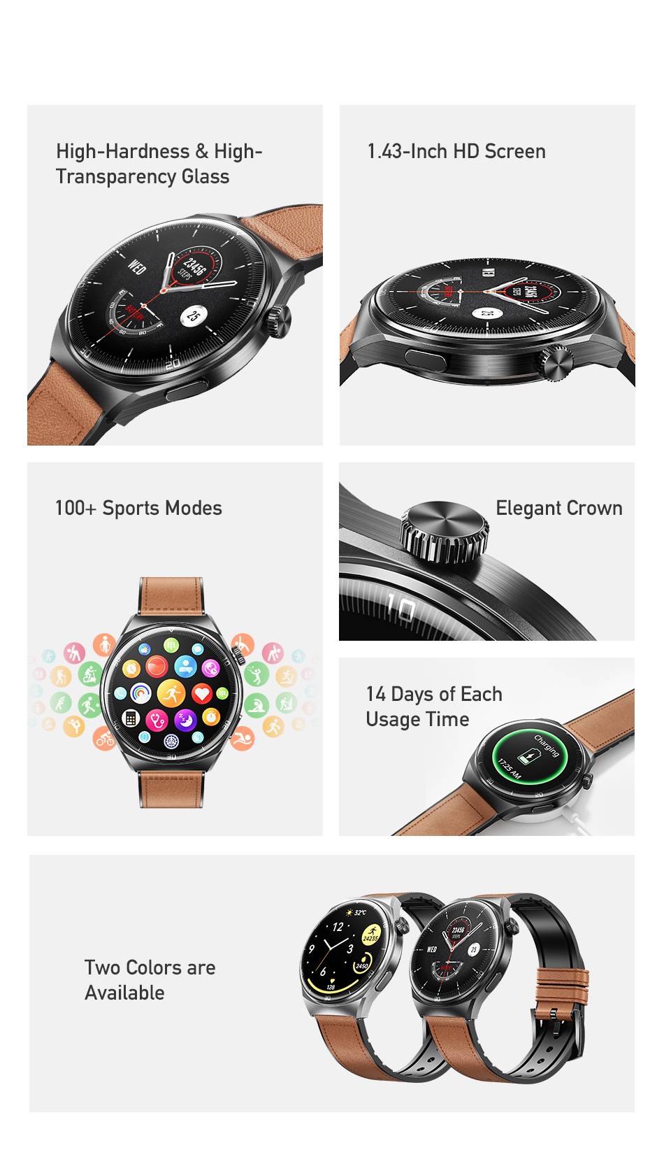 AWEI H27 Smartwatch with Heart Rate Monitoring