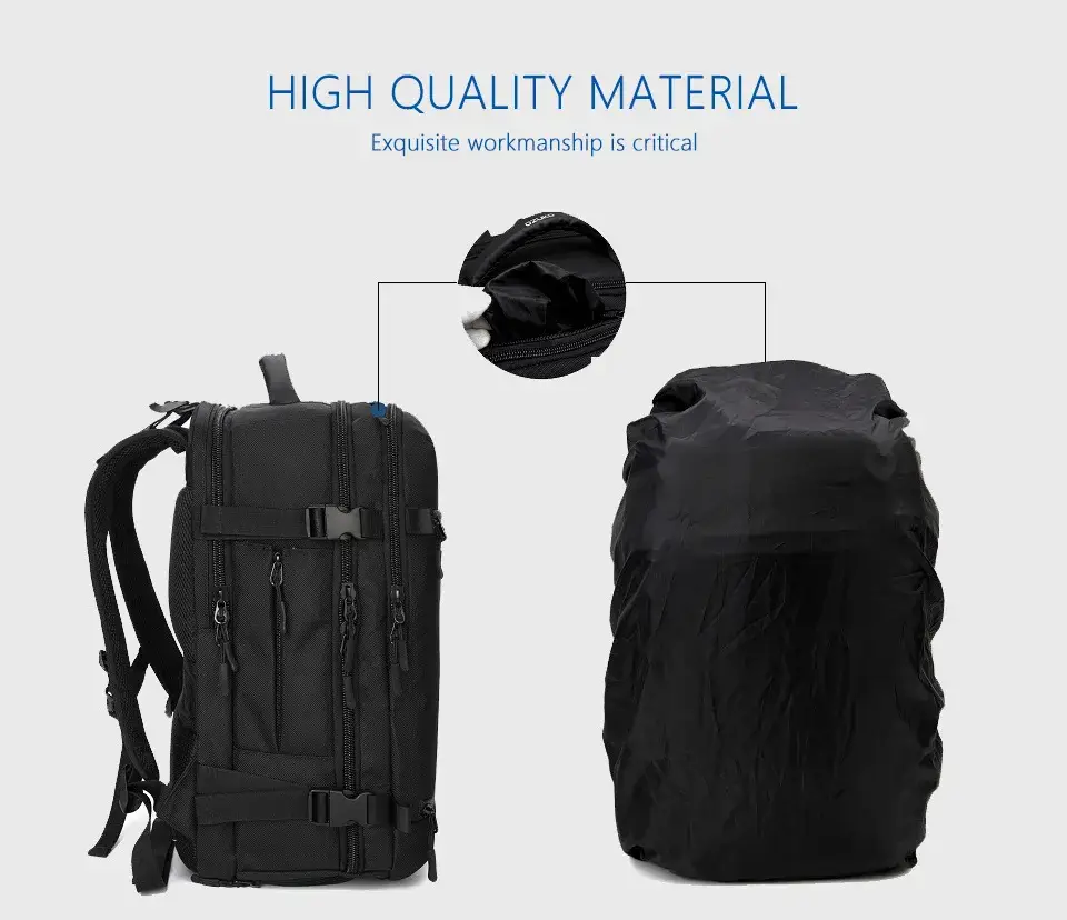 Ozuko 8983L Men's Outdoor Waterproof Backpack Large-Capacity Multi-Function Travel Bag
