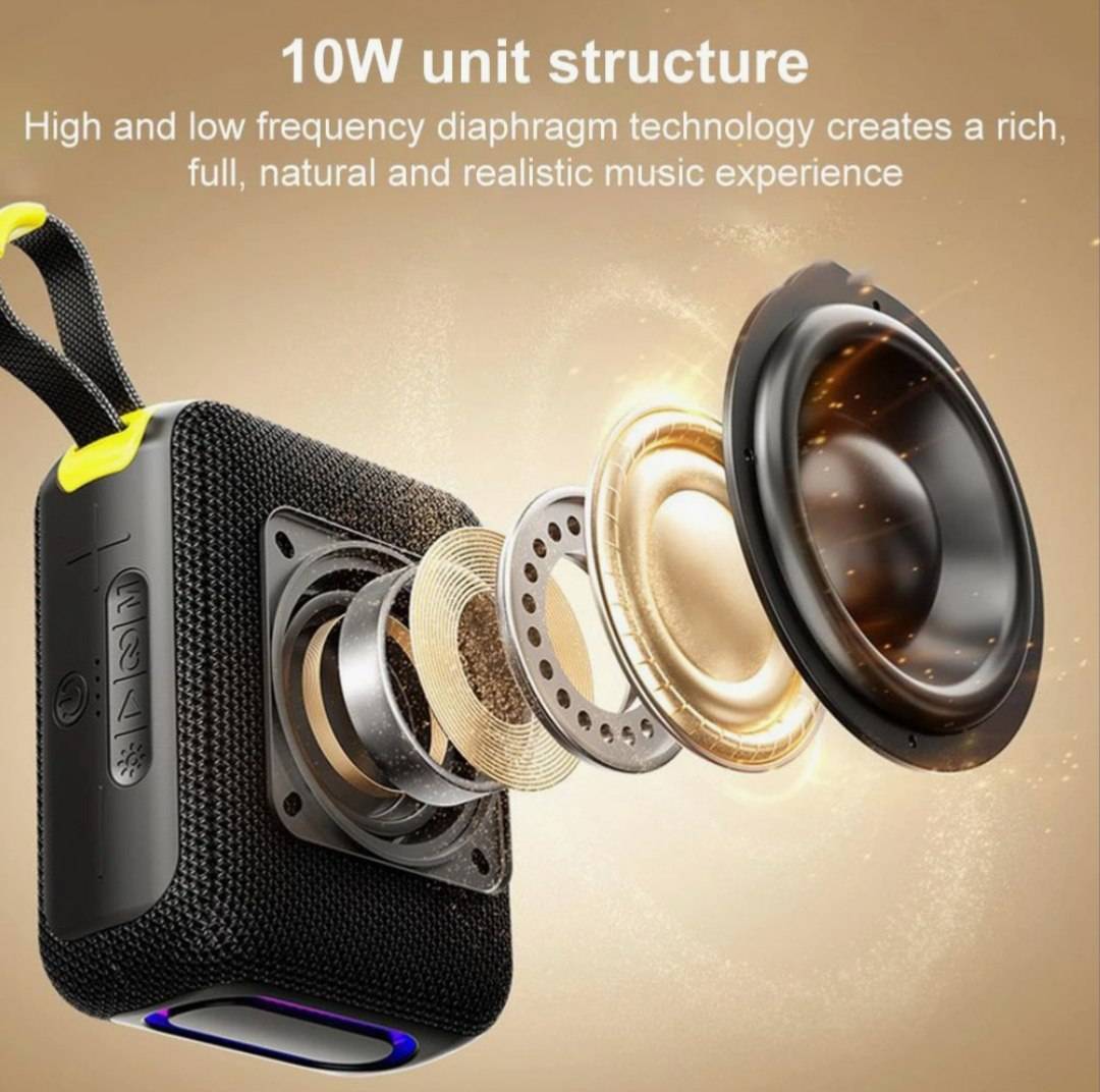 Awei KA20 Portable Wireless Bluetooth Speaker 5.3 Connectivity with RGB Lighting