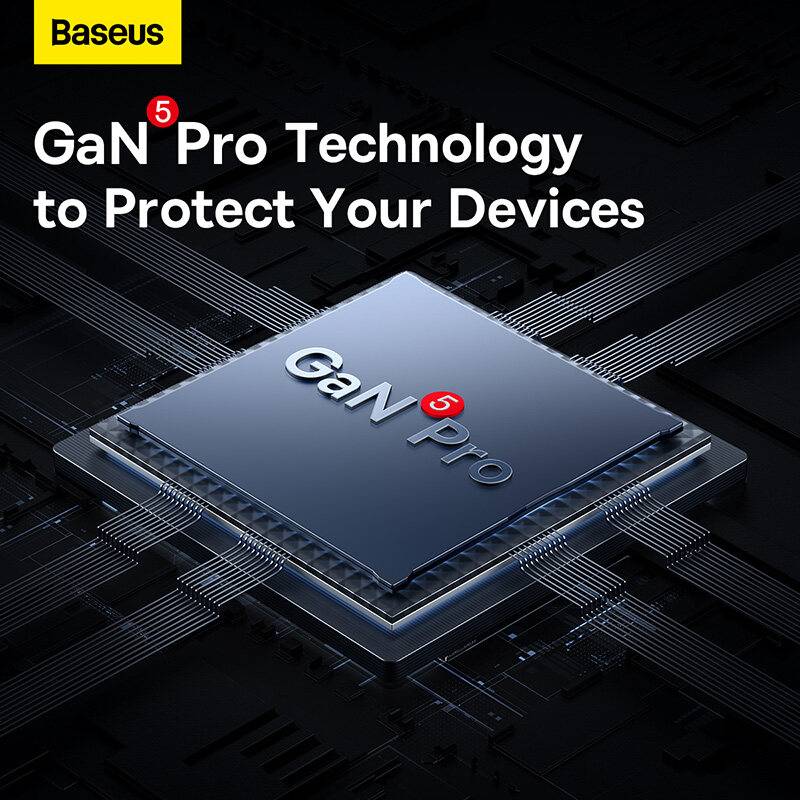 Baseus GaN5 Pro 100W Fast Charger Type-C & USB-A Dual Output with 1m 100W Type-C to Type-C Cable